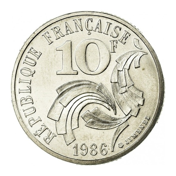 France 10 Franc coin (reverse)