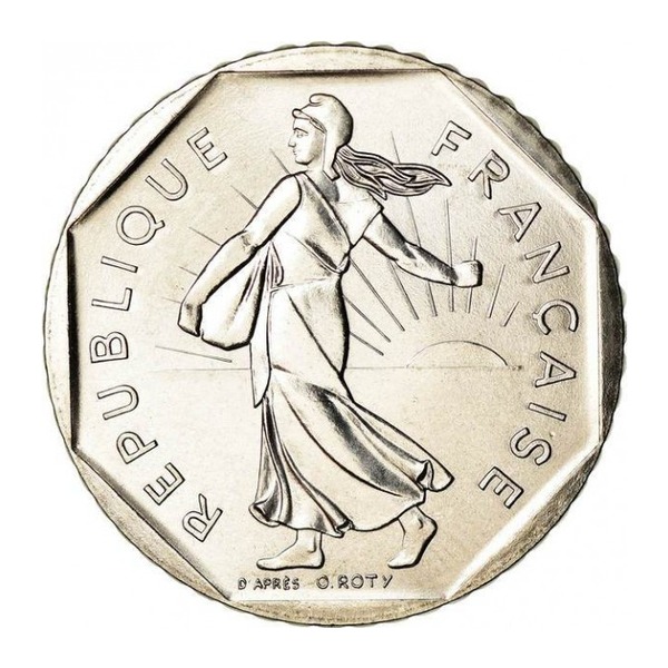 France 2 Franc coin