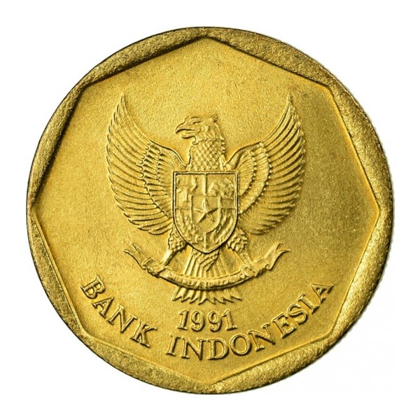 Indonesia 100 Rupiah coin (bull race)