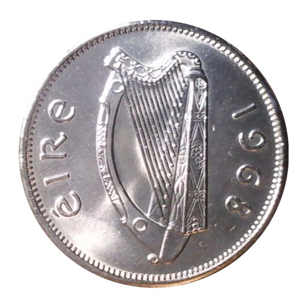 Irish predecimal sixpence coin