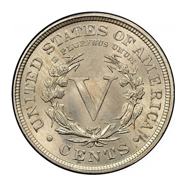 Liberty Head V Nickel Coin (reverse)